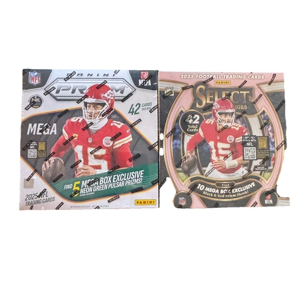 2025‎ Panini Select Football Trading Cards Mega Box (1) Prizm Football Mega (1)